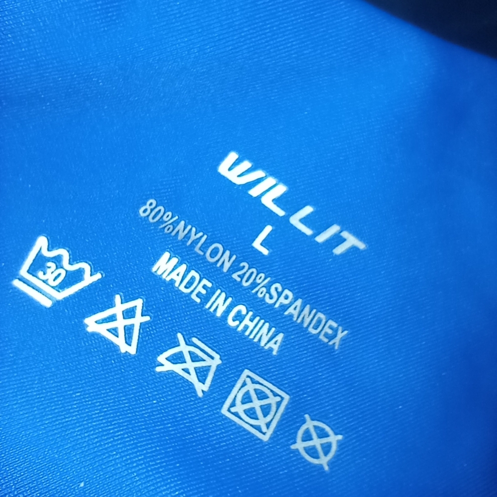 Wil Lit Blue & White One-Shoulder Color Block Swimsuit 50 SPF Size XL NWT - Picture 7 of 7